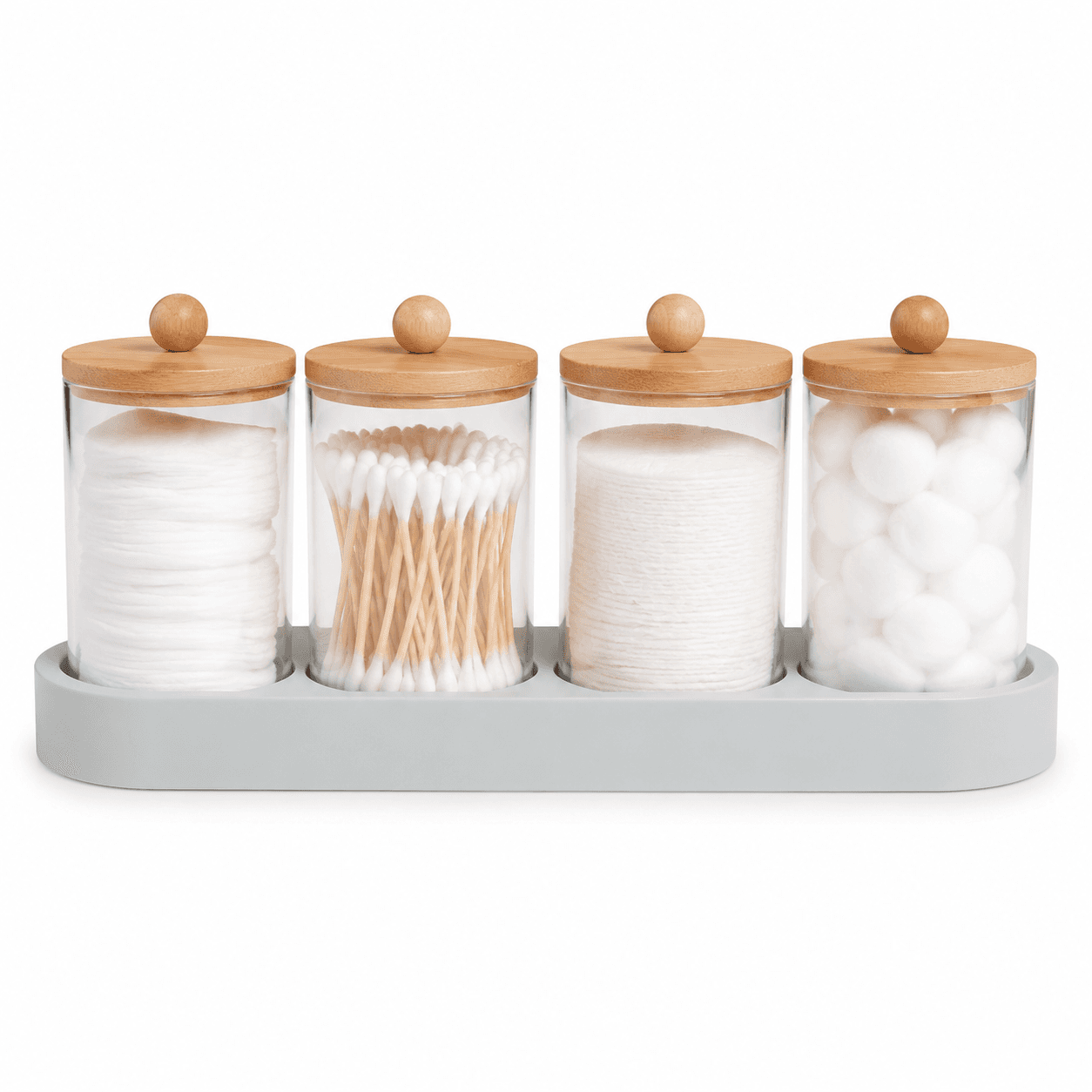 Cotton & Q-tip Jar Set (4-pc)