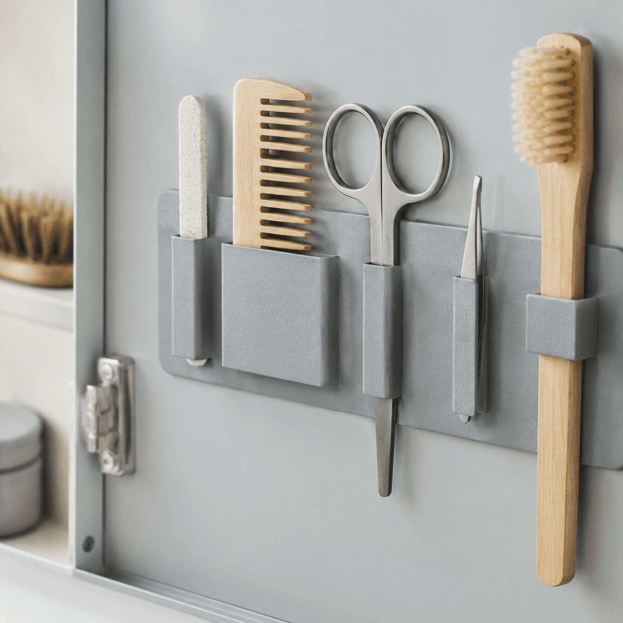 Magnetic Cabinet Door Organizer — Detail